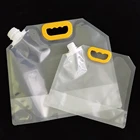 Домашний мешок для воды 1,52,55 л, портативные прозрачные пакеты для напитков, фляжки, пакеты для ликера, пластиковые пакеты для ликера, носик для пива, соевого молока, кофе