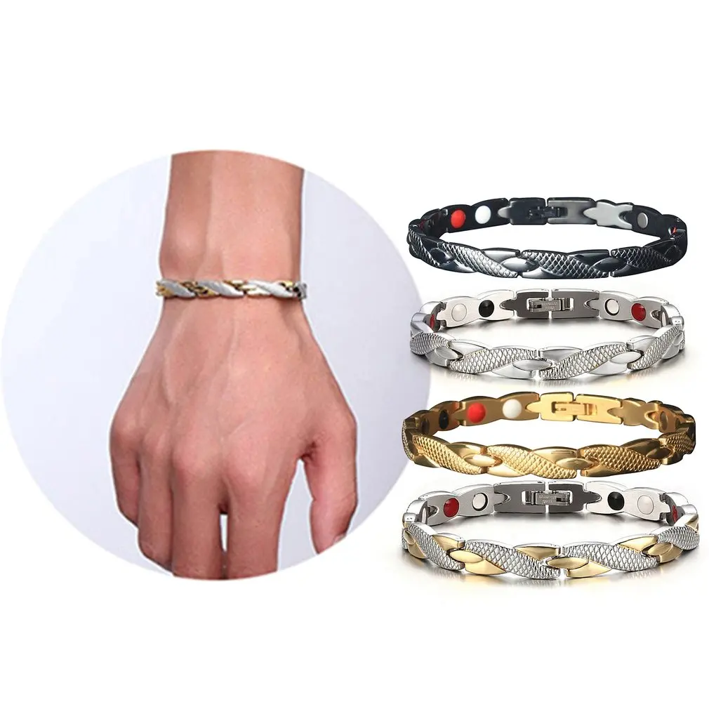 

Women Men Health Care Germanium Magnetic Bracelet for Arthritis and Carpal Tunnel Stainless Steel Power Therapy Bracelets Wholes