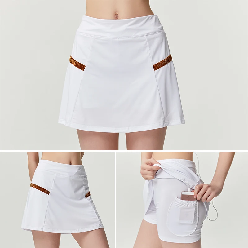 Женская юбка для бадминтона 2020 Спортивная тенниса юбки гольфа бега с безопасными