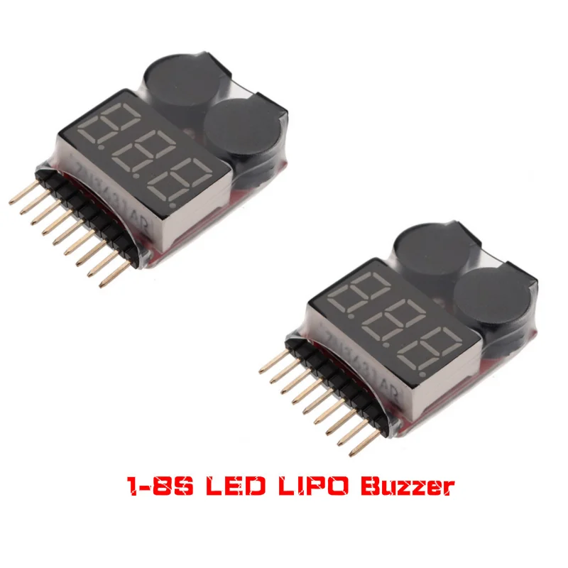 СВЕТОДИОДНЫЙ индикатор напряжения Lipo 1 8S тестер низкого зуммер сигнализация для