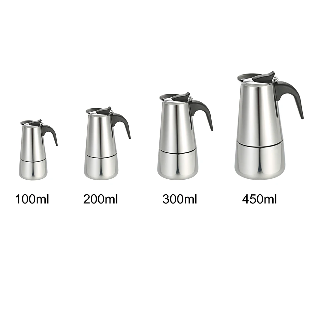 450 мл/300 мл/200 мл/100 мл кофеварка эспрессо Percolator Кофеварка Mocha Pot для использования