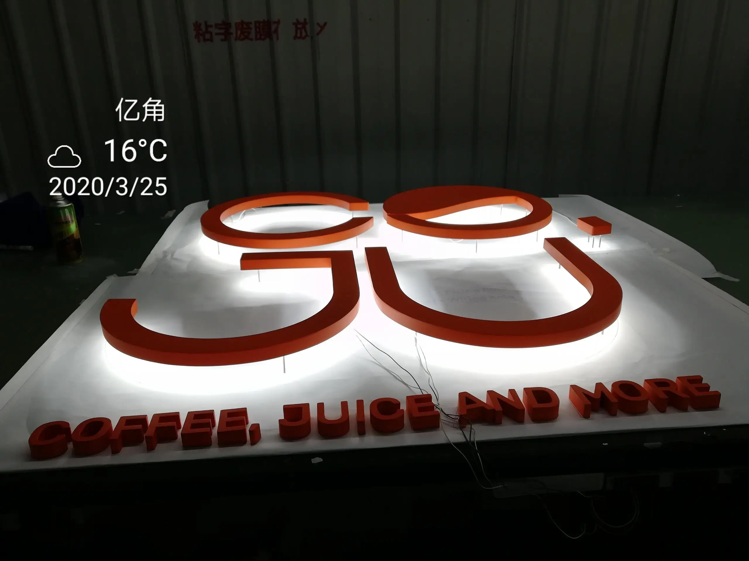 Окрашенная металлическая наружная подсветка Букв 3D из нержавеющей стали