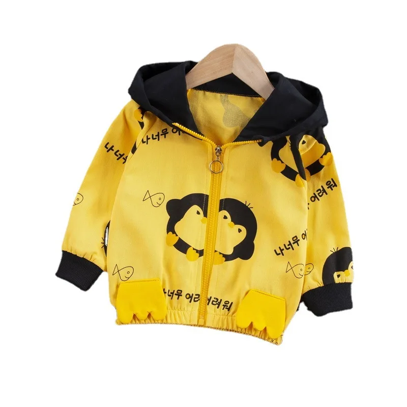 

Spring Autumn Baby Cartoon Clothes Children Boys Girls Casual Zipper Hooded Jacket Infant Girls Fashion Costume Kids Sportswear