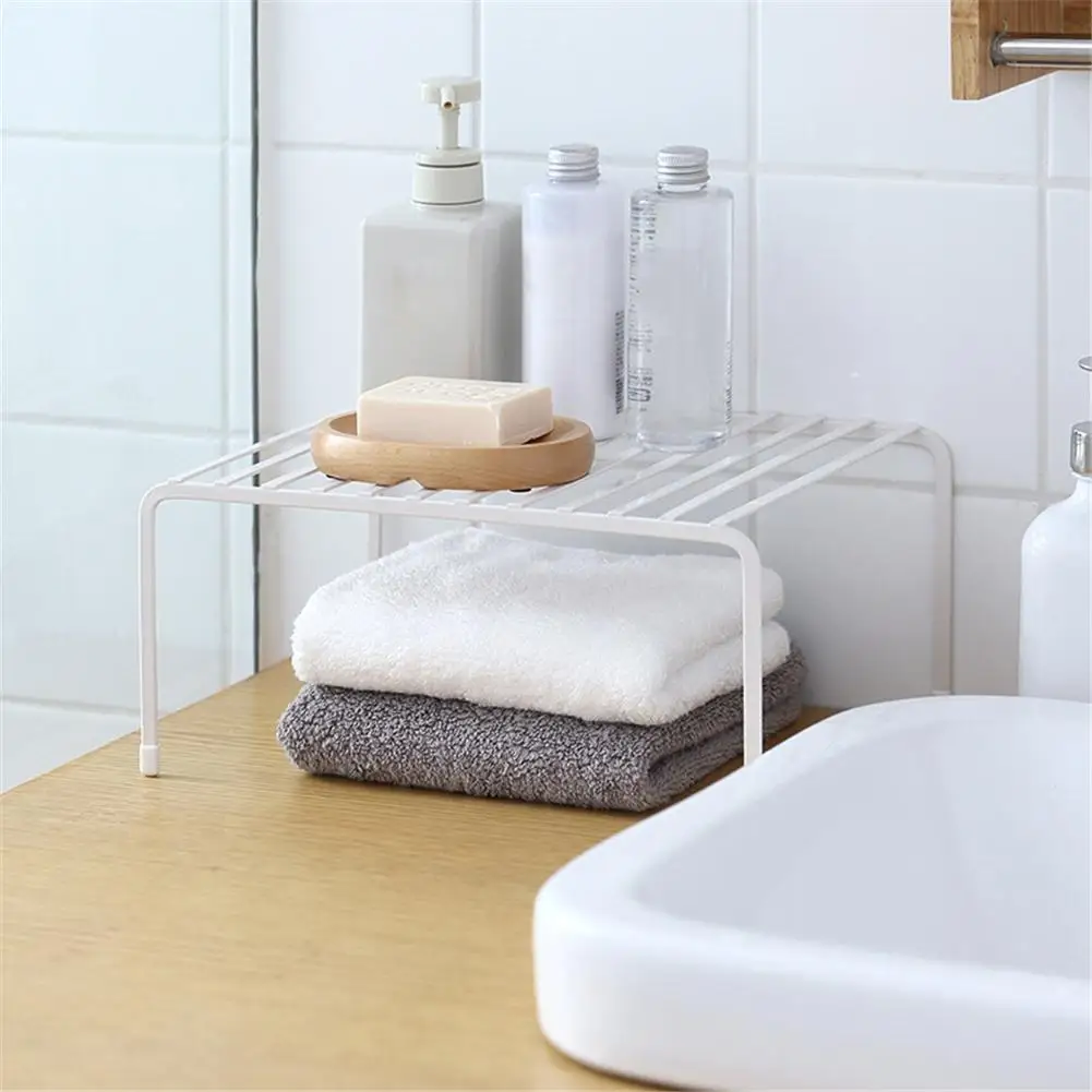 Выдвижной кухонный стеллаж для хранения чаши кастрюли шкаф полка расширяемая