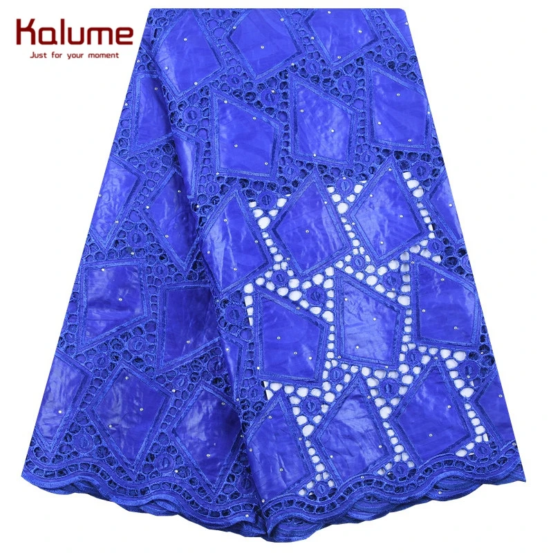 Калюме последние Базен Riche кружева чистый белый африканская Кружевная Ткань 5