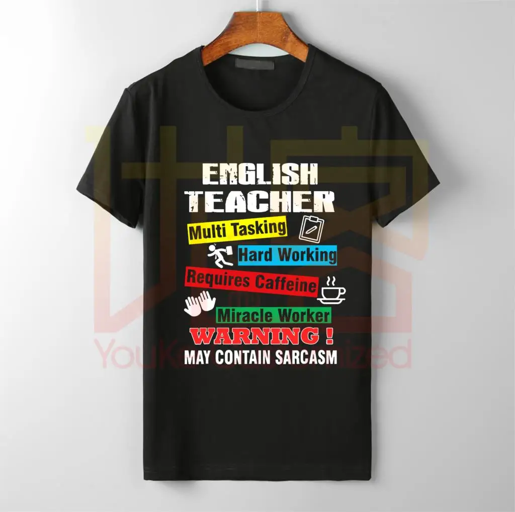 Английские подарки для учителей забавная обучающая рубашка мужские футболки
