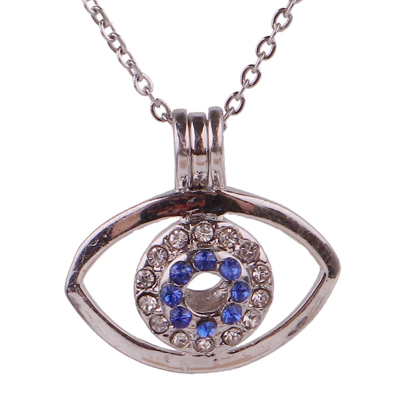 

K1698 медь сверкающие глаза бисер жемчужная клетка ароматическое эфирное масло диффузор ожерелье с цепью из нержавеющей стали