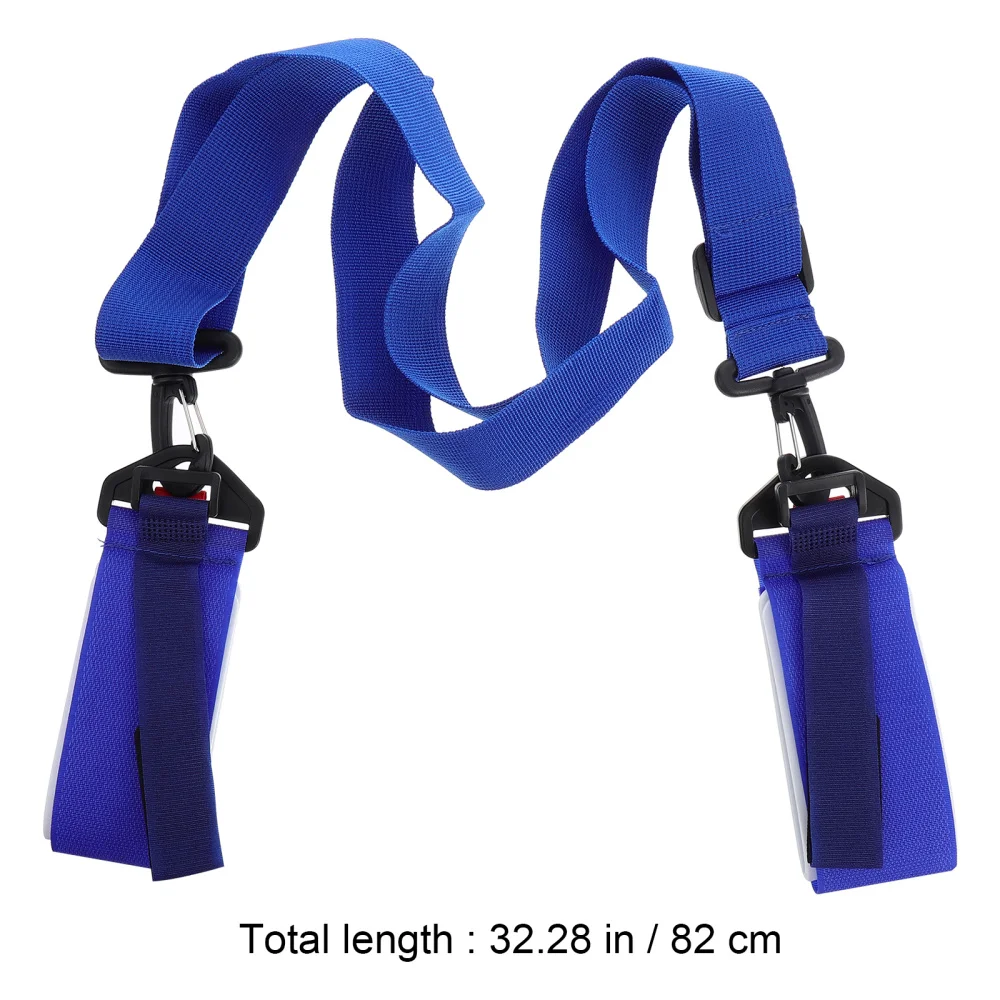 

2pcs Shoulder Ski Straps Hook and Loop Ski Pole Carrier Ski Accessories (Blue)