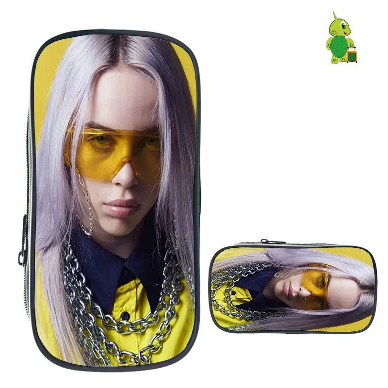 1 Billie Eilish пеналы для девочек-подростков, косметички, школьные принадлежности, канцелярские принадлежности, сумка для хранения, Billie Eilish, хип-хоп, косметичка - Цвет: 1