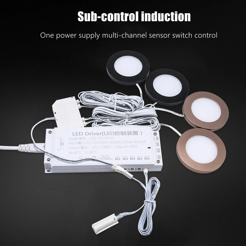 Миниатюрный умный сенсорный переключатель постоянного тока 12 В 24 светодиодная