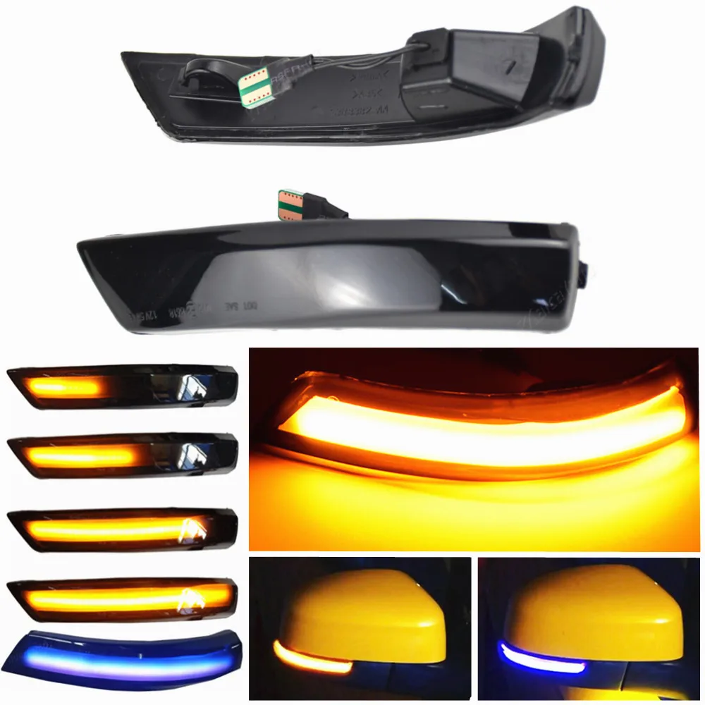 2 шт. течет поворотов светильник светодиодный крыло Зеркало заднего вида