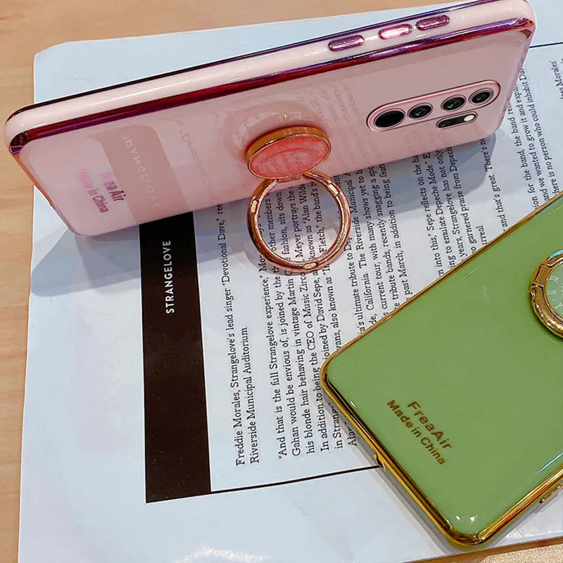 Luxury Silicone Case For Xiaomi Redmi Note 8 PRO phone Case For Redmi Note8 Cover Shockproof Stand Holder Case Redmi Note8 PRO