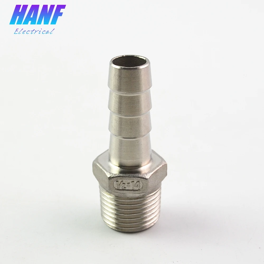 1 шт. 304 нержавеющая сталь 1/2 &quotМужской резьбовой фитинг шланга ниппель 14 мм