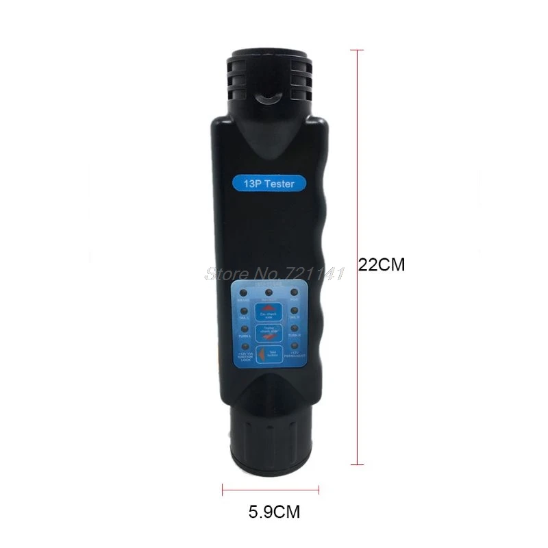 

European Resistance Tester 13 Pin Core Hole Pin Trailer Car Socket Connector Tail Light Signal Line Inspection Detector Dropship