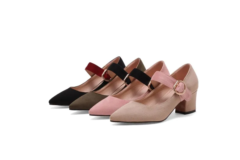 Женские туфли на высоком каблуке заостренный носок замша лодочки высокий каблук