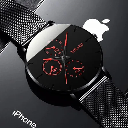 Часы наручные 2021Men мужские ультратонкие деловые повседневные Модные кварцевые с