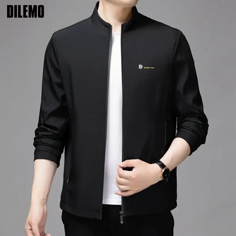 

Top Quality New Designer Brand Casual Fashion Stand Collar Bomber Mens Jackets And Coats Korean Windbreaker Men Clothing