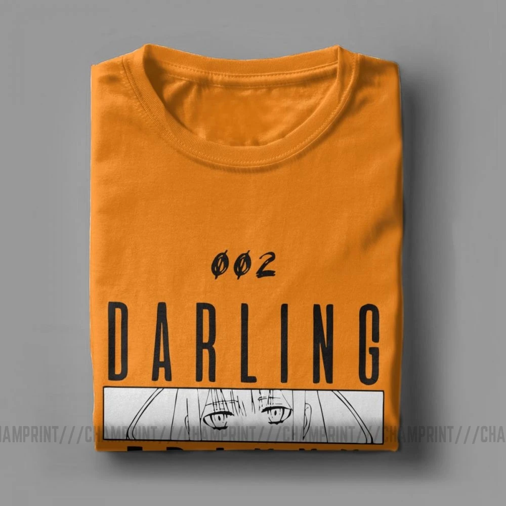 Футболка Гая в Franxx Zero Two 02 мужская одежда с коротким рукавом Большая рубашка Аниме
