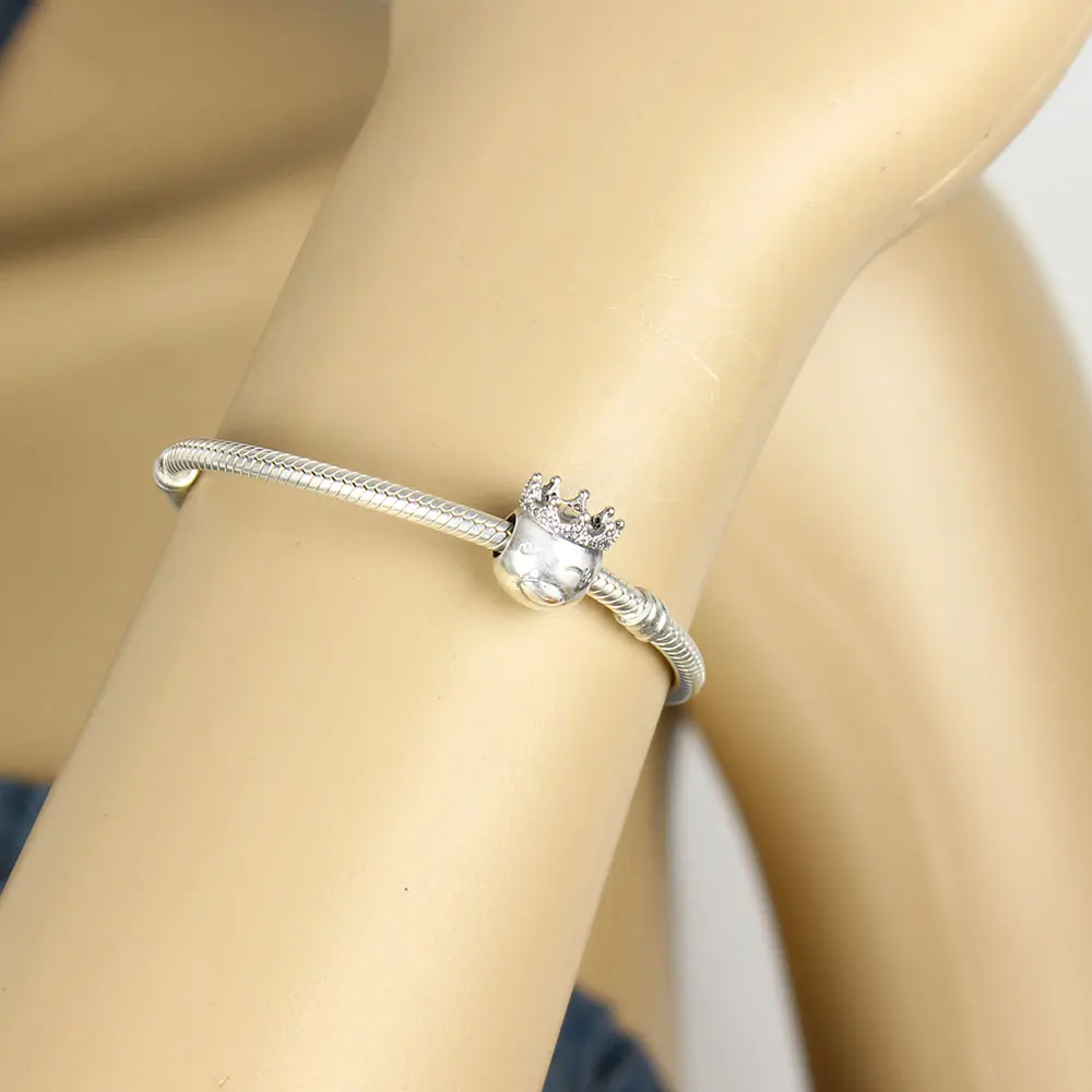 2018 Newest 925 Sterling Silver King Charms Beads With Crown Fits Original Pandora Charm Bracelet DIY Jewelry Making Berloque | Украшения и