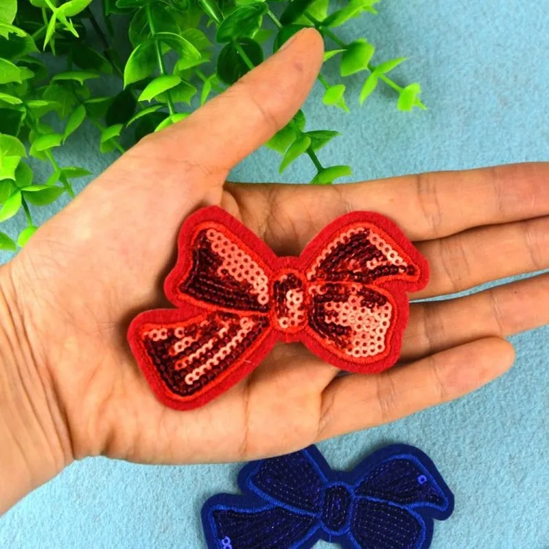 

50 шт./лот Блестящий бант, вышивка, нашивки с буквами, аксессуары для украшения одежды, железная термоаппликация «сделай сам» для одежды