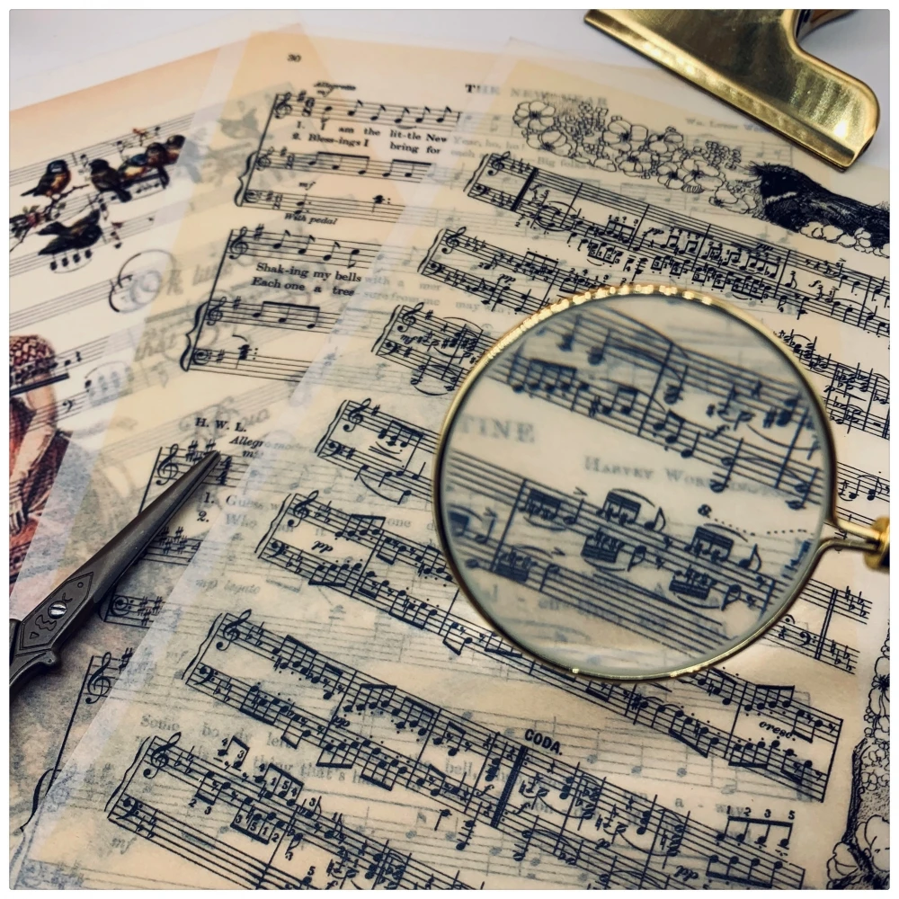Винтажная музыкальная записная бумага для творчества альбом скрапбукинга в