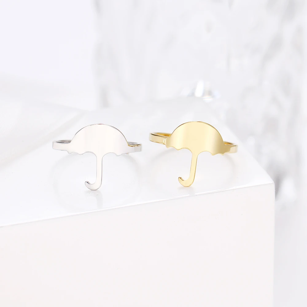 Женское кольцо с зонтиком CACANA из нержавеющей стали для подарка на день рождения