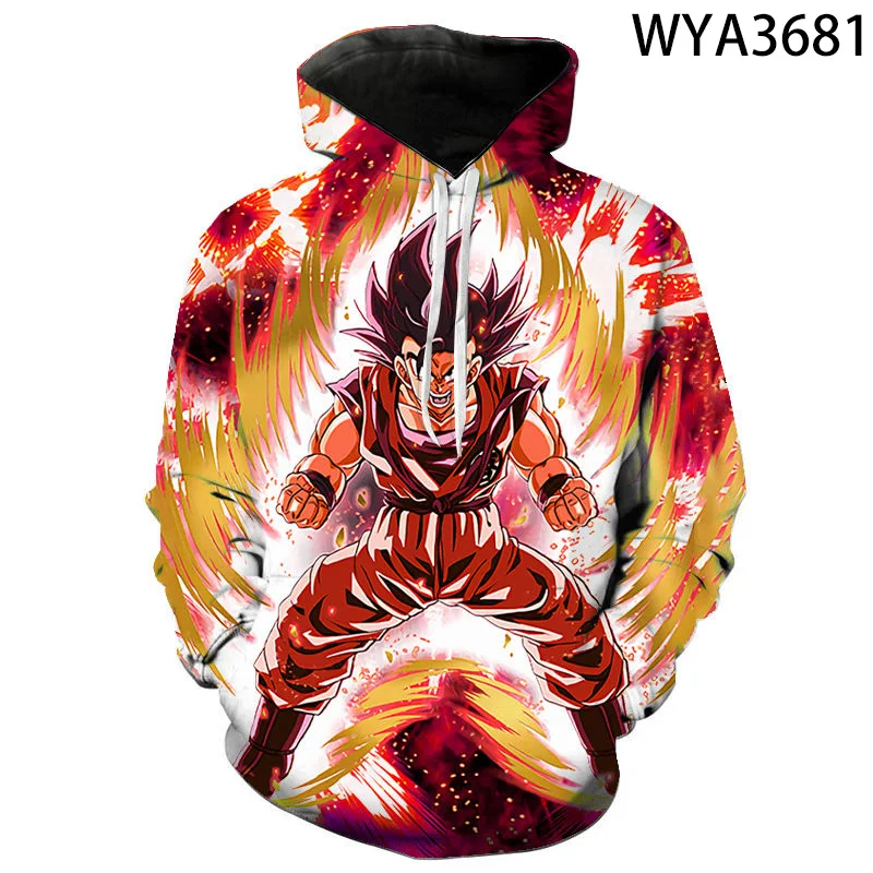 3D Printed Goku Comic Cartoon Hoodies Men Women Children Casual Fashion Sweatshirts Kids Pullover Boy Girl streetwear Jacket