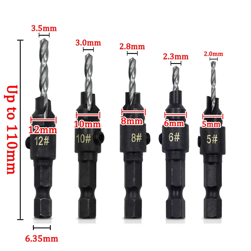 Набор сверл с зенкером из быстрорежущей стали 4/5 шт. | Инструменты