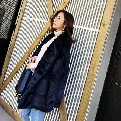 

Top Style High-end New Fashion Women Faux Fur Coat 18S18 high quality