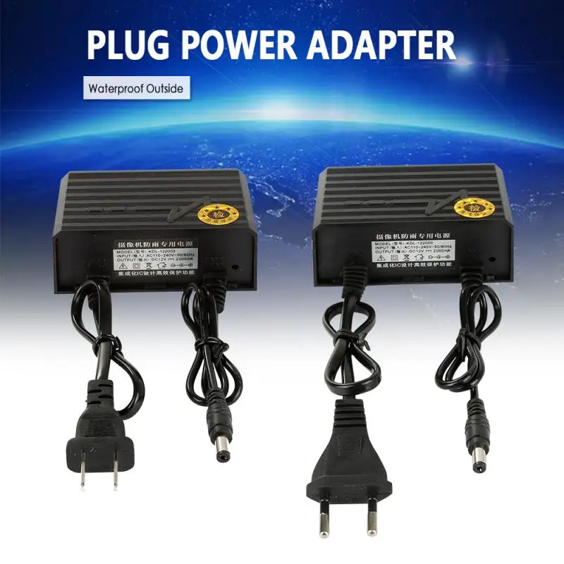 Водонепроницаемый адаптер для системы видеонаблюдения 12 В 2 А | Безопасность и