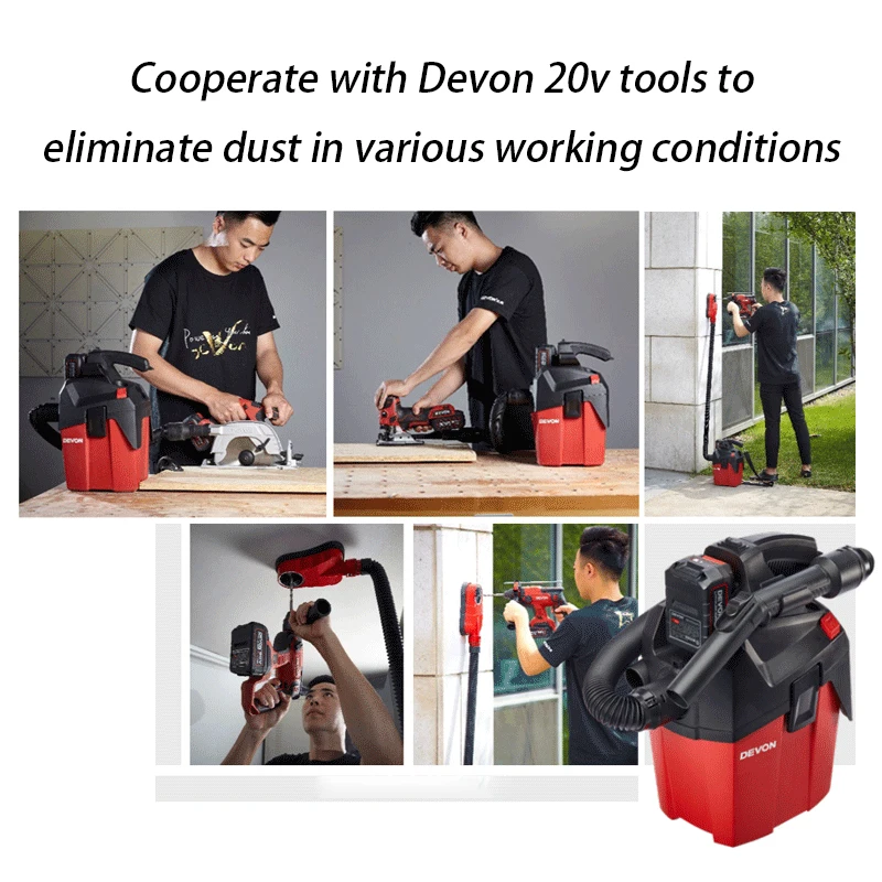 Пылесос ручной DEVON 4713 20 в для сухой и влажной уборки макс. 6 л 12 кПа 2 5 м