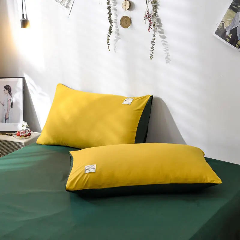 Зеленый и желтый Комплект постельного белья простыня для односпальной кровати