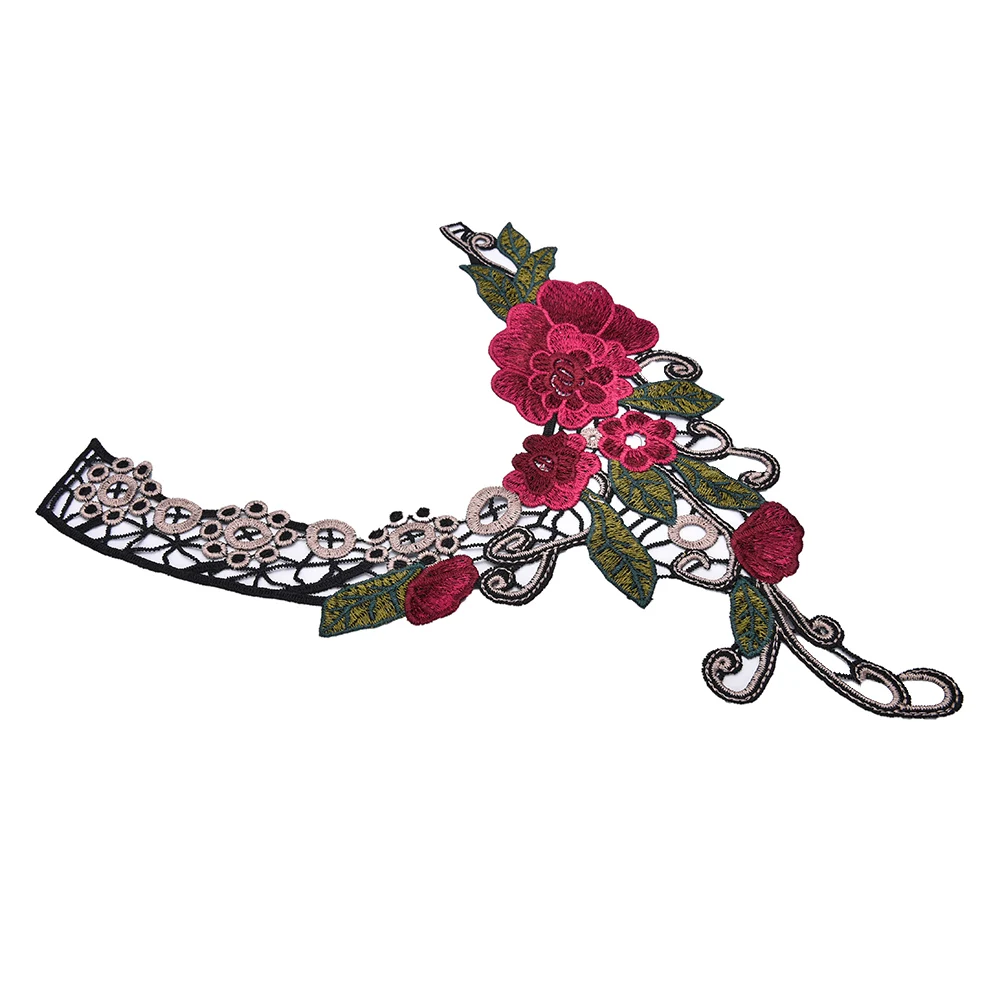 Вышитый цветочный кружевной шейный воротник|Вышивка| |