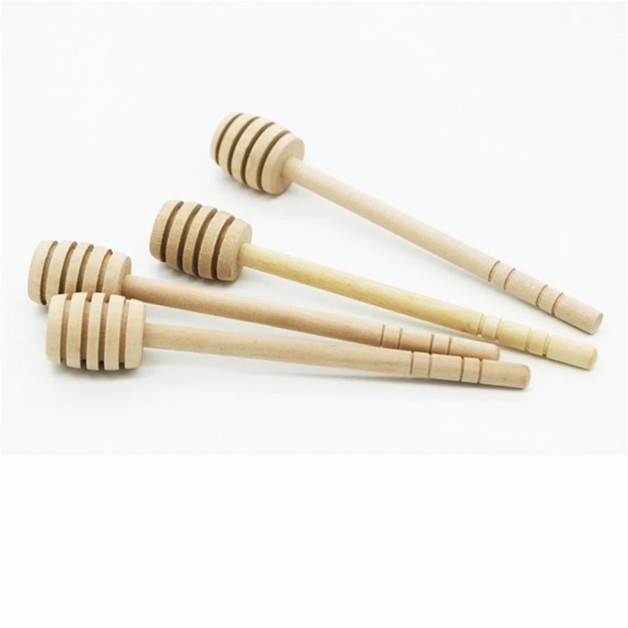 100 шт. 15 см деревянная медовая ложка-палочка для медовой банки с длинной ручкой
