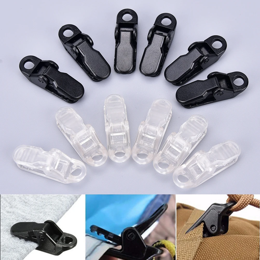 

6PCS Reusable Survival Tool Awning Clamp Tarp Clips Tie Down Snap Hangers Tent Camping Tighten