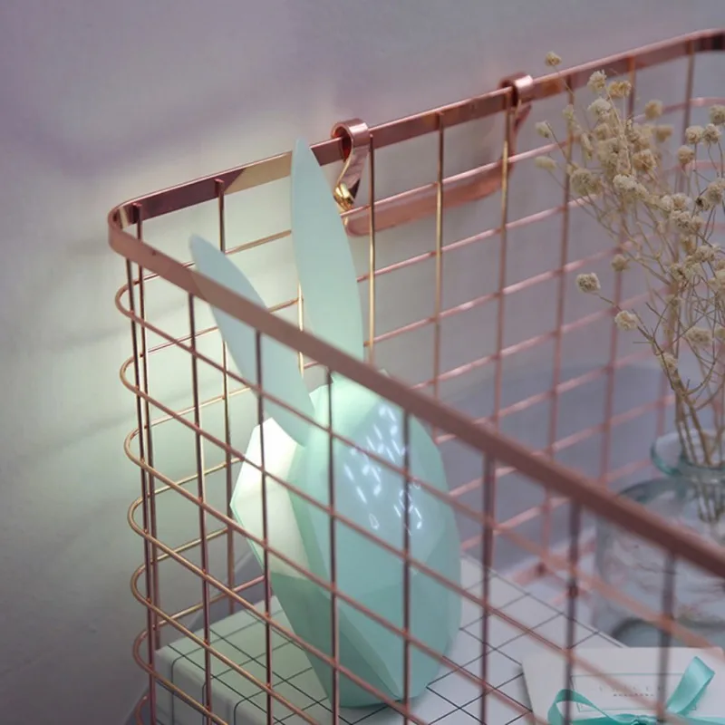 Светодиодный цифровой будильник в форме милого кролика ночник перезаряжаемый