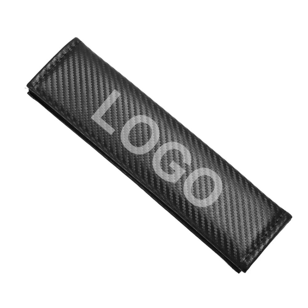 

2pcs Carbon Fiber Seat Belt Cover Shoulder Guard Pads Car Emblems Interior Accessories For VW GOLF Polo PASSAT Car Styling
