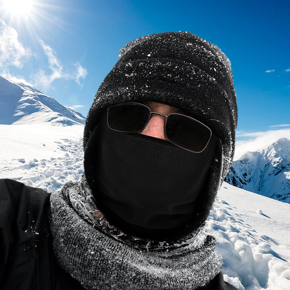 Зимняя флисовая мотоциклетная маска на все лицо защита от пыли Ветрозащитная для