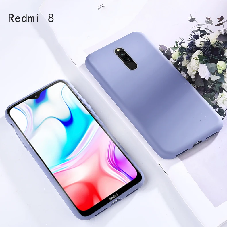 Жидкий силиконовый чехол для Redmi 8, 8A, чехол-бампер, противоударный чехол, мягкий ТПУ чехол для телефона, для Xiaomi Redmi 8, 8A, 8 a, чехол Global