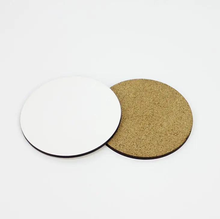 

DIY сублимационные пустые Coaster деревянные изолированные пробковые чашки мат МДФ рекламный подарок продвижение полу-готовая Изолированная ч...