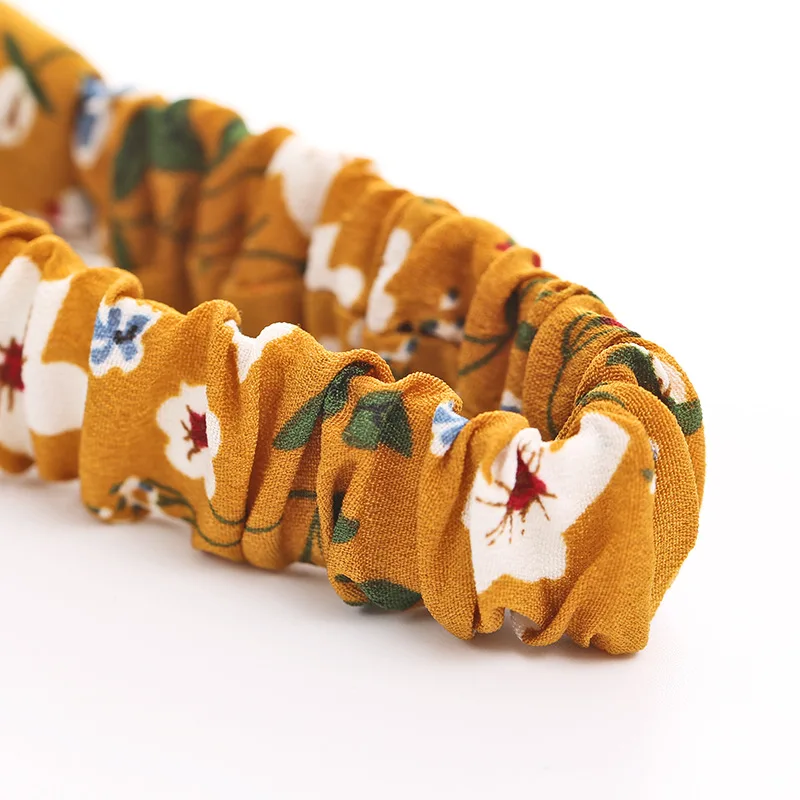 

Printed Cross Women Grils Headband Fashion Foral Soft Elastic Hair Band Elegant Vintage Sweet Cross Headwear Hair Accessories