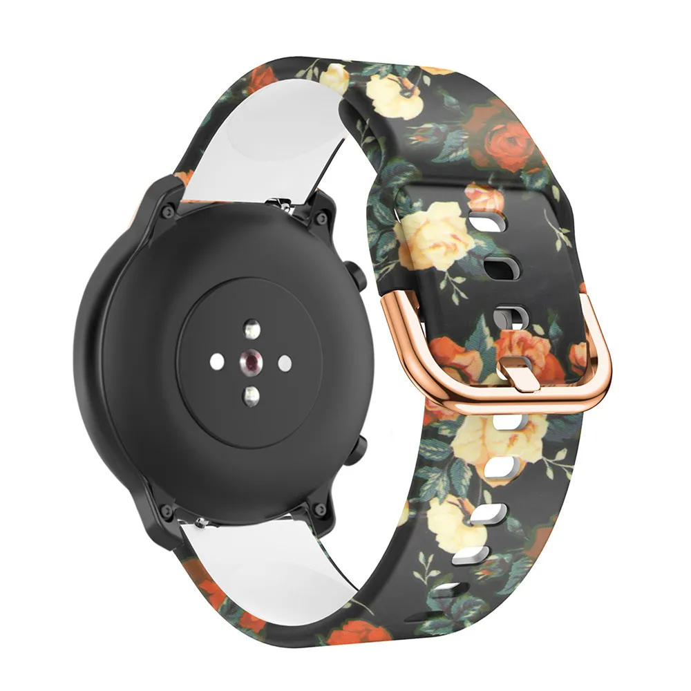 Печать для Huami Amazfit GTR 42 мм/GTS ремешок часов с стальной пряжкой силиконовый 20 мм