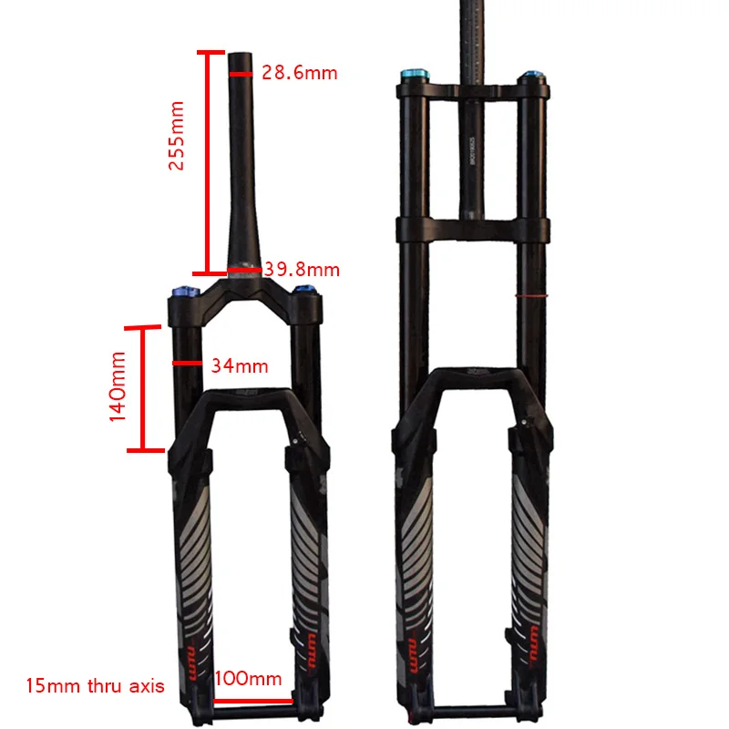 Двойные плечевые вилки МТБ передняя вилка для горных велосипедов воздуха 27 5 29er 15
