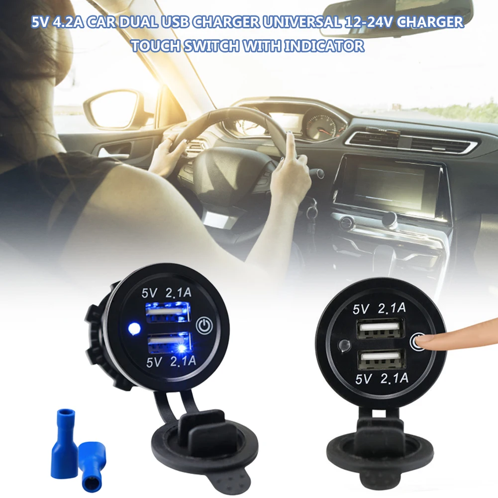 Многофункциональное автомобильное зарядное устройство 12-24 В 5 а двойное USB