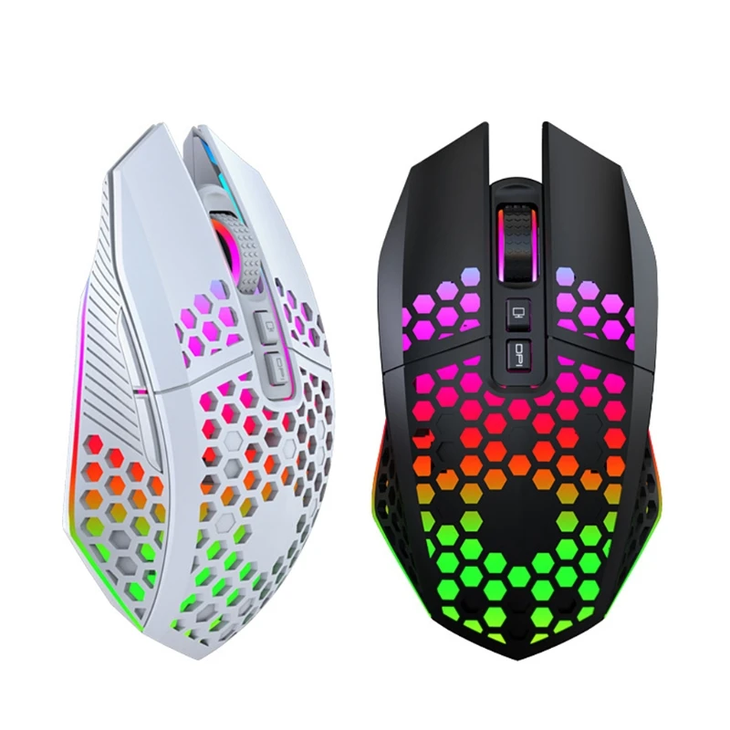 

One-Click To Return To The Desktop Support 8 Game Keys While Charging Wireless Mouse Hole Hollow And Light-Emitting 2.4g