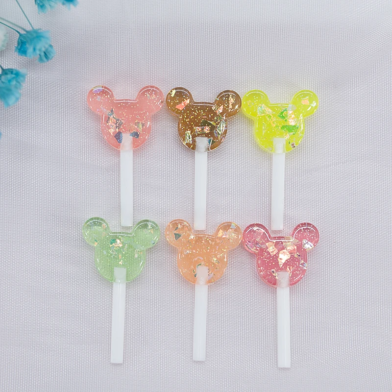 

Lollipop Earring Charms 10pcs/lot Cute Cartoon Candy DIY Resin Cabochon Jewelry Pendant Flatback Homemade Girl Friendship Gift