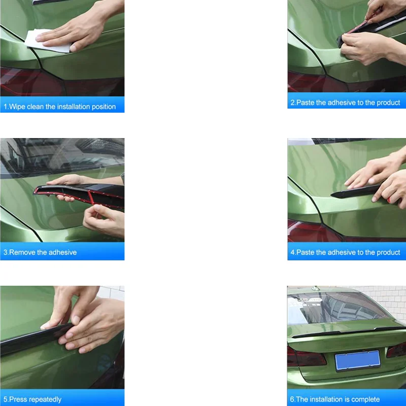 Универсальный блестящий черный спойлер для багажника 1 2 м/120 см задний гонок