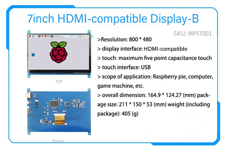 [Серия] Резистивный/емкостный сенсорный экран 4-го поколения Raspberry Pi 3 5 дюйма/4