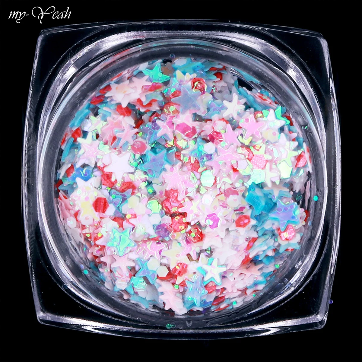 Хамелеон для дизайна ногтей 6 цветов голографические блестки блеск хлопья УФ