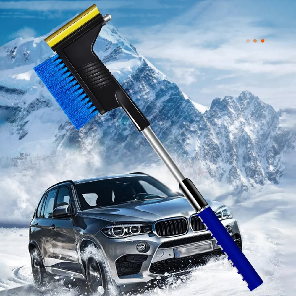 

1pc Telescoping Car Snow Brush Ice Scraper Windshield Ice Breaker Quick Clean Glass Brush Snow Remover Winter Snow Shovel